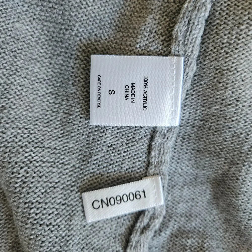 New York & Company SOHO Gray Long Sleeve Scoop Neck Small Tunic Sweater - Picture 7 of 10